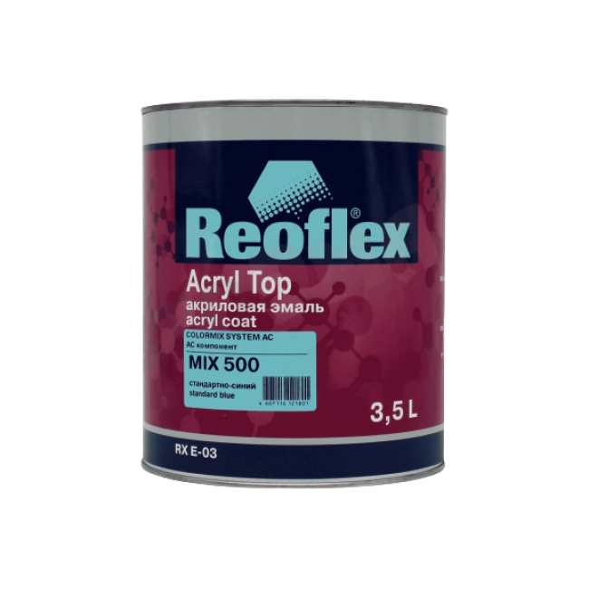 Reoflex 500 MIX 丙烯酸搪瓷 4+1，标准蓝色，3.5l RX E-03-500-3500 图片 – 卡拉干达 | carpaint.kz
