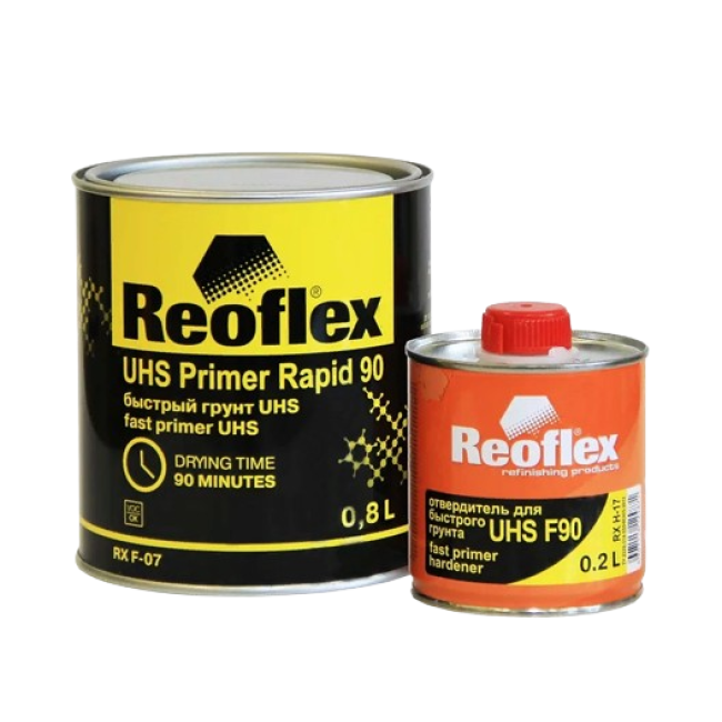 Reoflex 2K Primer UHS Акрил 4+1 Ашық сұр + Қатайтқыш, 0,8л+0,2л RX F-07(G)-800 + RX H-17-200 – Қарағандыда сатып алу | Reoflex | carpaint.kz
