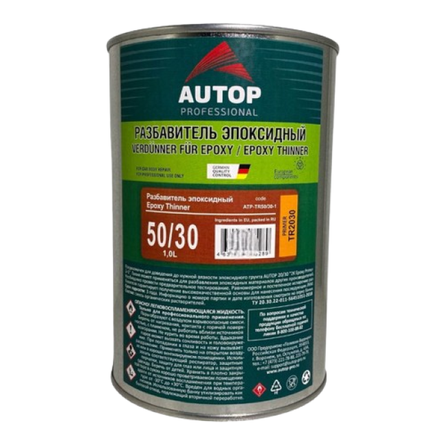AUTOP 50/30 - Разбавитель эпоксидный - Банка, 1л ATP-TR50/30-1 – купить в Караганде | Autop | carpaint.kz
